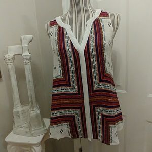 Anthropologie-Sanctuary Sleeveless Button Down Top